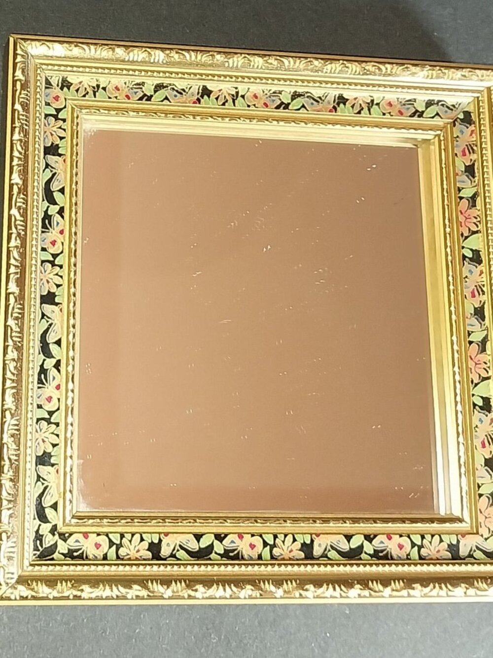 Floral Framed Mirror